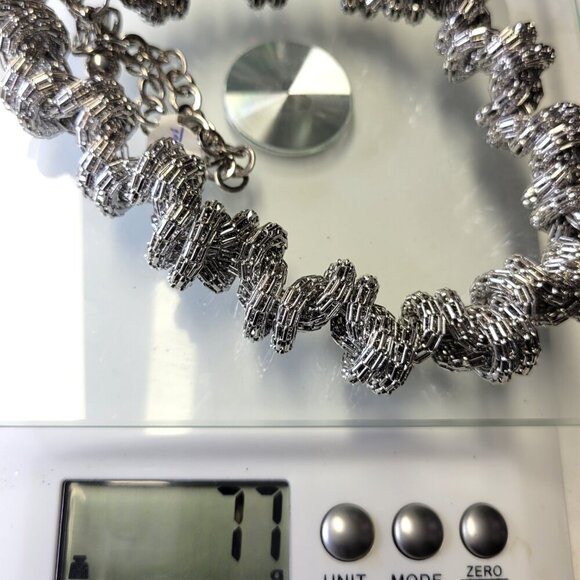 Silver Choker Necklace in a silvertone - Picture 7 of 8